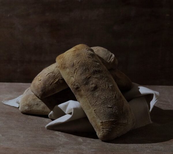 Ciabatta Rolls on table