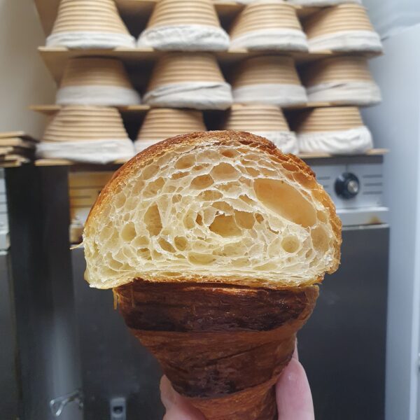 Sourdough Croissant Cut in Half, The Fat Batard